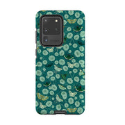 Samsung phone case-Small Moths 2 By Katherine Quinn-Product Details Raised bevel to protect screen from scratches. Impact resistant polycarbonate shell and shock absorbing inner TPU liner. Secure fit with design wrapping around side of the case and full access to ports. Compatible with Qi-standard wireless charging. Thickness 1/8 inch (3mm), weight 30g. Compatibility See drop down menu for options, please select the right case as we print to order.-Stringberry