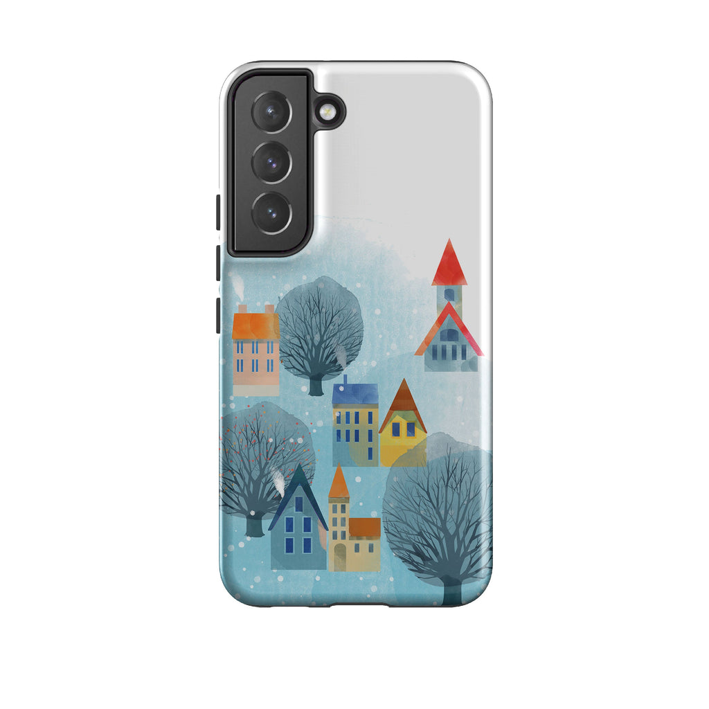 Samsung phone case-Snowy Hills-Product Details Raised bevel to protect screen from scratches. Impact resistant polycarbonate shell and shock absorbing inner TPU liner. Secure fit with design wrapping around side of the case and full access to ports. Compatible with Qi-standard wireless charging. Thickness 1/8 inch (3mm), weight 30g. Compatibility See drop down menu for options, please select the right case as we print to order.-Stringberry