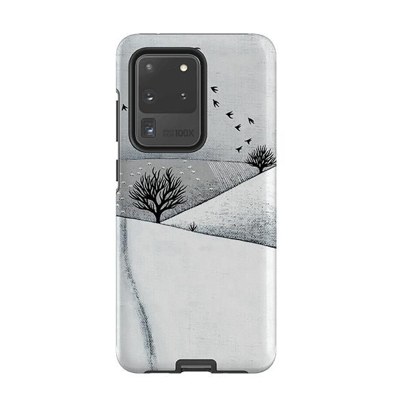 Samsung phone case-Snowy Landscape By Natasha Newton-Product Details Raised bevel to protect screen from scratches. Impact resistant polycarbonate shell and shock absorbing inner TPU liner. Secure fit with design wrapping around side of the case and full access to ports. Compatible with Qi-standard wireless charging. Thickness 1/8 inch (3mm), weight 30g. Compatibility See drop down menu for options, please select the right case as we print to order.-Stringberry