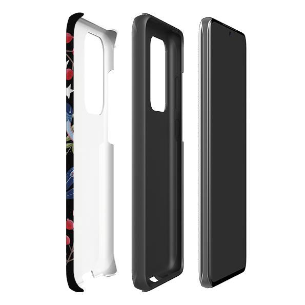 Samsung phone case-Soaring Birds By Catherine Rowe-Product Details Raised bevel to protect screen from scratches. Impact resistant polycarbonate shell and shock absorbing inner TPU liner. Secure fit with design wrapping around side of the case and full access to ports. Compatible with Qi-standard wireless charging. Thickness 1/8 inch (3mm), weight 30g. Compatibility See drop down menu for options, please select the right case as we print to order.-Stringberry