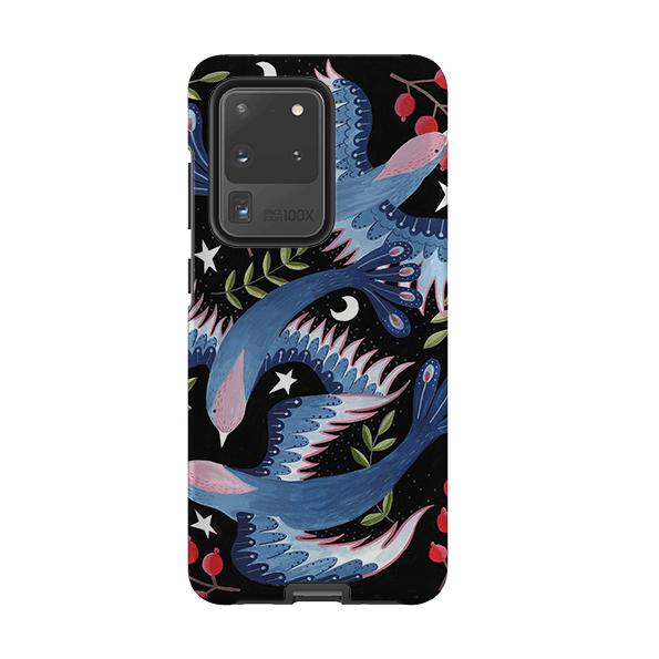 Samsung phone case-Soaring Birds By Catherine Rowe-Product Details Raised bevel to protect screen from scratches. Impact resistant polycarbonate shell and shock absorbing inner TPU liner. Secure fit with design wrapping around side of the case and full access to ports. Compatible with Qi-standard wireless charging. Thickness 1/8 inch (3mm), weight 30g. Compatibility See drop down menu for options, please select the right case as we print to order.-Stringberry