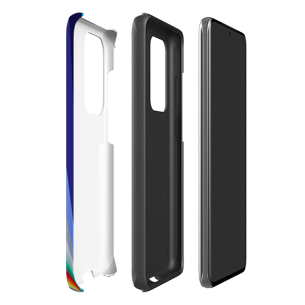 Samsung phone case-Spectrum Fan By Kitty Joseph-Product Details Raised bevel to protect screen from scratches. Impact resistant polycarbonate shell and shock absorbing inner TPU liner. Secure fit with design wrapping around side of the case and full access to ports. Compatible with Qi-standard wireless charging. Thickness 1/8 inch (3mm), weight 30g. Compatibility See drop down menu for options, please select the right case as we print to order.-Stringberry