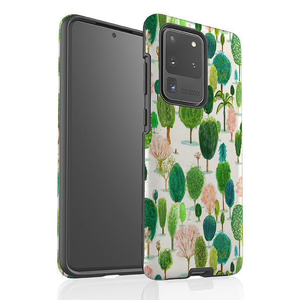 Samsung phone case-Spring In The Arboretum By Katherine Quinn-Product Details Raised bevel to protect screen from scratches. Impact resistant polycarbonate shell and shock absorbing inner TPU liner. Secure fit with design wrapping around side of the case and full access to ports. Compatible with Qi-standard wireless charging. Thickness 1/8 inch (3mm), weight 30g. Compatibility See drop down menu for options, please select the right case as we print to order.-Stringberry