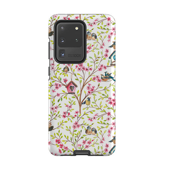 Samsung phone case-Spring Pattern By Elisabeth Haager-Product Details Raised bevel to protect screen from scratches. Impact resistant polycarbonate shell and shock absorbing inner TPU liner. Secure fit with design wrapping around side of the case and full access to ports. Compatible with Qi-standard wireless charging. Thickness 1/8 inch (3mm), weight 30g. Compatibility See drop down menu for options, please select the right case as we print to order.-Stringberry