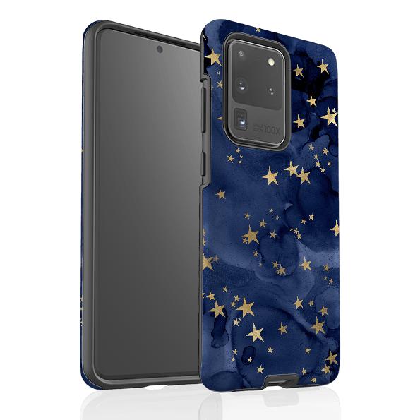 Samsung phone case-Stormy Stars-Product Details Raised bevel to protect screen from scratches. Impact resistant polycarbonate shell and shock absorbing inner TPU liner. Secure fit with design wrapping around side of the case and full access to ports. Compatible with Qi-standard wireless charging. Thickness 1/8 inch (3mm), weight 30g. Compatibility See drop down menu for options, please select the right case as we print to order.-Stringberry