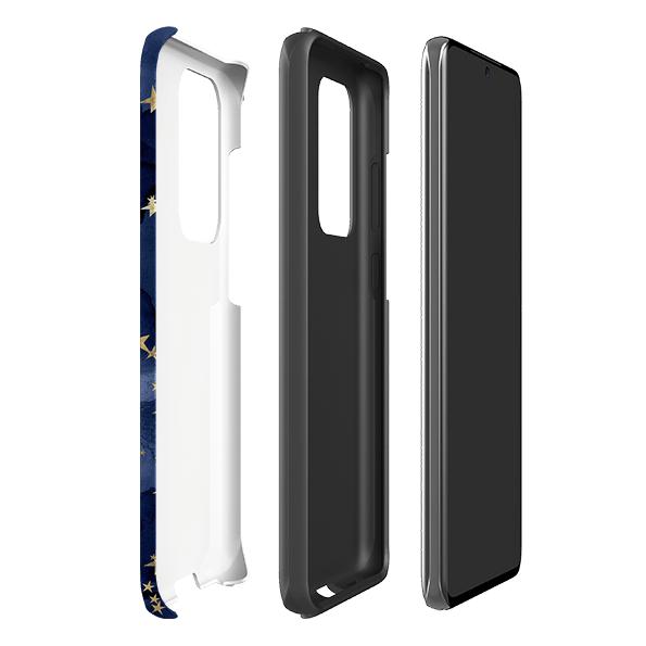 Samsung phone case-Stormy Stars-Product Details Raised bevel to protect screen from scratches. Impact resistant polycarbonate shell and shock absorbing inner TPU liner. Secure fit with design wrapping around side of the case and full access to ports. Compatible with Qi-standard wireless charging. Thickness 1/8 inch (3mm), weight 30g. Compatibility See drop down menu for options, please select the right case as we print to order.-Stringberry