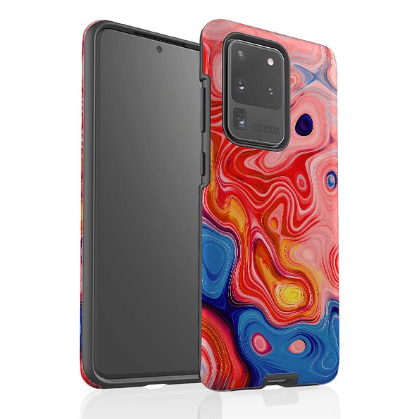 Samsung phone case-Strawberry-Product Details Raised bevel to protect screen from scratches. Impact resistant polycarbonate shell and shock absorbing inner TPU liner. Secure fit with design wrapping around side of the case and full access to ports. Compatible with Qi-standard wireless charging. Thickness 1/8 inch (3mm), weight 30g. Compatibility See drop down menu for options, please select the right case as we print to order.-Stringberry