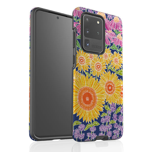 Samsung phone case-Summer-2 By Natalie Pedetti Prack-Product Details Raised bevel to protect screen from scratches. Impact resistant polycarbonate shell and shock absorbing inner TPU liner. Secure fit with design wrapping around side of the case and full access to ports. Compatible with Qi-standard wireless charging. Thickness 1/8 inch (3mm), weight 30g. Compatibility See drop down menu for options, please select the right case as we print to order.-Stringberry