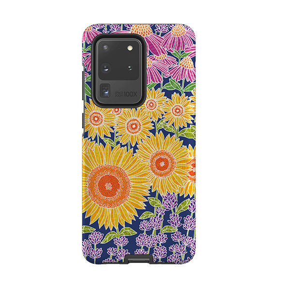 Samsung phone case-Summer-2 By Natalie Pedetti Prack-Product Details Raised bevel to protect screen from scratches. Impact resistant polycarbonate shell and shock absorbing inner TPU liner. Secure fit with design wrapping around side of the case and full access to ports. Compatible with Qi-standard wireless charging. Thickness 1/8 inch (3mm), weight 30g. Compatibility See drop down menu for options, please select the right case as we print to order.-Stringberry