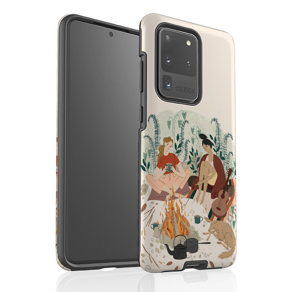 Samsung phone case-Summer Fire By Meghann Rader-Product Details Raised bevel to protect screen from scratches. Impact resistant polycarbonate shell and shock absorbing inner TPU liner. Secure fit with design wrapping around side of the case and full access to ports. Compatible with Qi-standard wireless charging. Thickness 1/8 inch (3mm), weight 30g. Compatibility See drop down menu for options, please select the right case as we print to order.-Stringberry