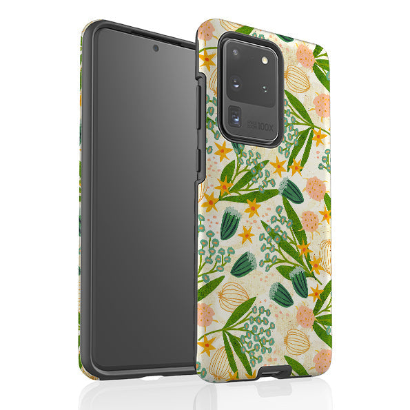 Samsung phone case-Summer Meadow By Katherine Quinn-Product Details Raised bevel to protect screen from scratches. Impact resistant polycarbonate shell and shock absorbing inner TPU liner. Secure fit with design wrapping around side of the case and full access to ports. Compatible with Qi-standard wireless charging. Thickness 1/8 inch (3mm), weight 30g. Compatibility See drop down menu for options, please select the right case as we print to order.-Stringberry