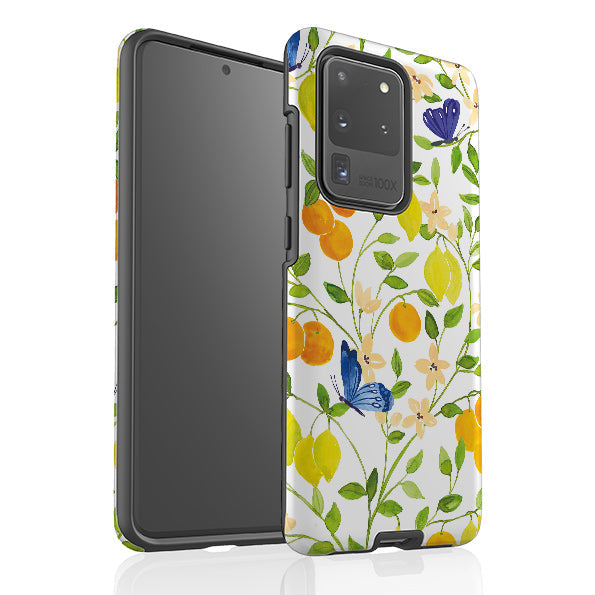 Samsung phone case-Summer Pattern By Elisabeth Haager-Product Details Raised bevel to protect screen from scratches. Impact resistant polycarbonate shell and shock absorbing inner TPU liner. Secure fit with design wrapping around side of the case and full access to ports. Compatible with Qi-standard wireless charging. Thickness 1/8 inch (3mm), weight 30g. Compatibility See drop down menu for options, please select the right case as we print to order.-Stringberry