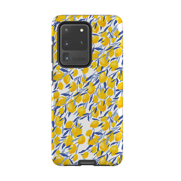 Samsung phone case-Summer Pattern By Madalina Andronic-Product Details Raised bevel to protect screen from scratches. Impact resistant polycarbonate shell and shock absorbing inner TPU liner. Secure fit with design wrapping around side of the case and full access to ports. Compatible with Qi-standard wireless charging. Thickness 1/8 inch (3mm), weight 30g. Compatibility See drop down menu for options, please select the right case as we print to order.-Stringberry