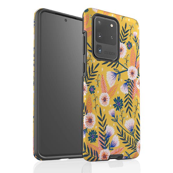 Samsung phone case-Summertime Garden By Lee Foster Wilson-Product Details Raised bevel to protect screen from scratches. Impact resistant polycarbonate shell and shock absorbing inner TPU liner. Secure fit with design wrapping around side of the case and full access to ports. Compatible with Qi-standard wireless charging. Thickness 1/8 inch (3mm), weight 30g. Compatibility See drop down menu for options, please select the right case as we print to order.-Stringberry