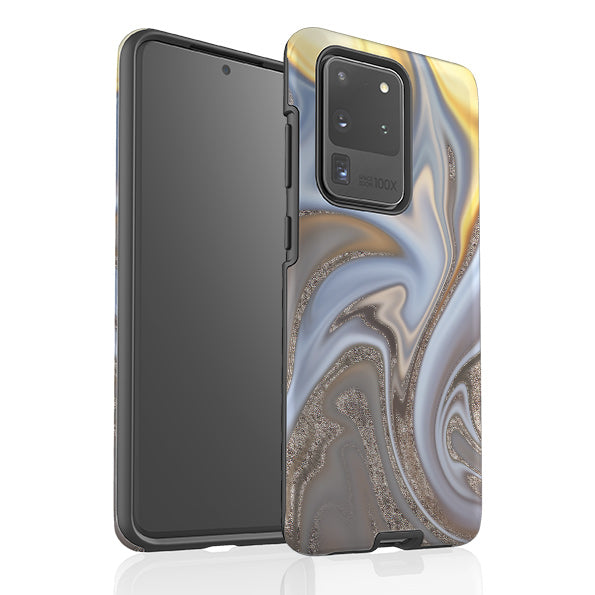 Samsung phone case-Sun Ice (case does not glitter)-Product Details Raised bevel to protect screen from scratches. Impact resistant polycarbonate shell and shock absorbing inner TPU liner. Secure fit with design wrapping around side of the case and full access to ports. Compatible with Qi-standard wireless charging. Thickness 1/8 inch (3mm), weight 30g. Compatibility See drop down menu for options, please select the right case as we print to order.-Stringberry
