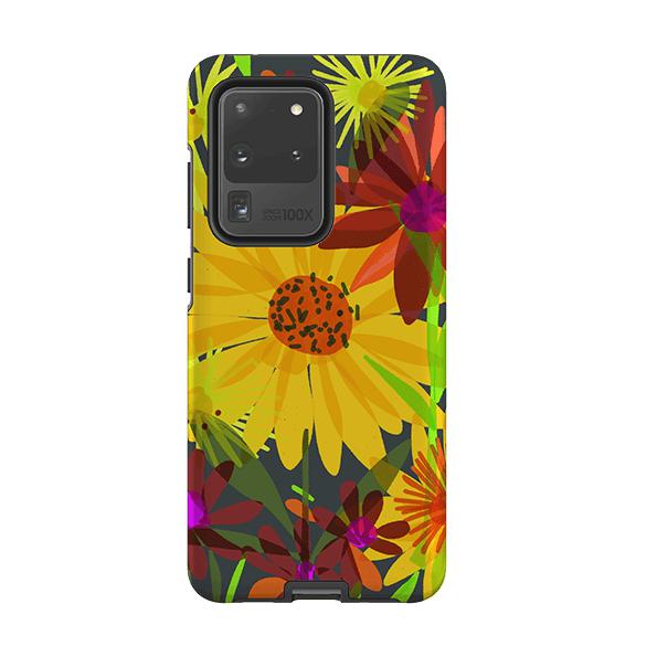 Samsung phone case-Sunflowers By Sarah Campbell-Product Details Raised bevel to protect screen from scratches. Impact resistant polycarbonate shell and shock absorbing inner TPU liner. Secure fit with design wrapping around side of the case and full access to ports. Compatible with Qi-standard wireless charging. Thickness 1/8 inch (3mm), weight 30g. Compatibility See drop down menu for options, please select the right case as we print to order.-Stringberry