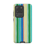 Samsung phone case-Sunrays Green By Sarah Campbell-Product Details Raised bevel to protect screen from scratches. Impact resistant polycarbonate shell and shock absorbing inner TPU liner. Secure fit with design wrapping around side of the case and full access to ports. Compatible with Qi-standard wireless charging. Thickness 1/8 inch (3mm), weight 30g. Compatibility See drop down menu for options, please select the right case as we print to order.-Stringberry