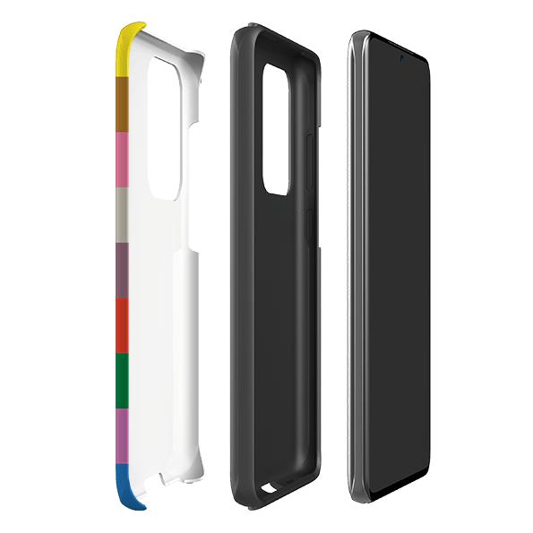 Samsung phone case-Technicolor-Product Details Raised bevel to protect screen from scratches. Impact resistant polycarbonate shell and shock absorbing inner TPU liner. Secure fit with design wrapping around side of the case and full access to ports. Compatible with Qi-standard wireless charging. Thickness 1/8 inch (3mm), weight 30g. Compatibility See drop down menu for options, please select the right case as we print to order.-Stringberry