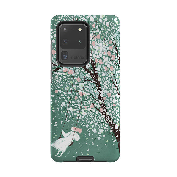 Samsung phone case-The Apricot Tree By Madalina Andronic-Product Details Raised bevel to protect screen from scratches. Impact resistant polycarbonate shell and shock absorbing inner TPU liner. Secure fit with design wrapping around side of the case and full access to ports. Compatible with Qi-standard wireless charging. Thickness 1/8 inch (3mm), weight 30g. Compatibility See drop down menu for options, please select the right case as we print to order.-Stringberry