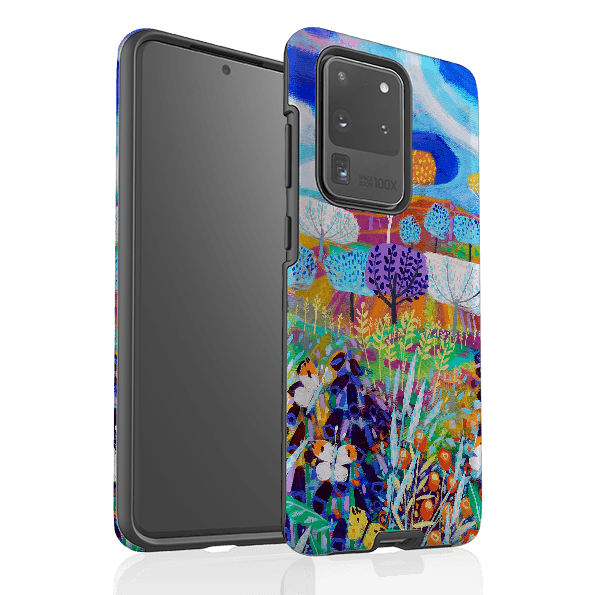 Samsung phone case-The Day By Claire West-Product Details Raised bevel to protect screen from scratches. Impact resistant polycarbonate shell and shock absorbing inner TPU liner. Secure fit with design wrapping around side of the case and full access to ports. Compatible with Qi-standard wireless charging. Thickness 1/8 inch (3mm), weight 30g. Compatibility See drop down menu for options, please select the right case as we print to order.-Stringberry