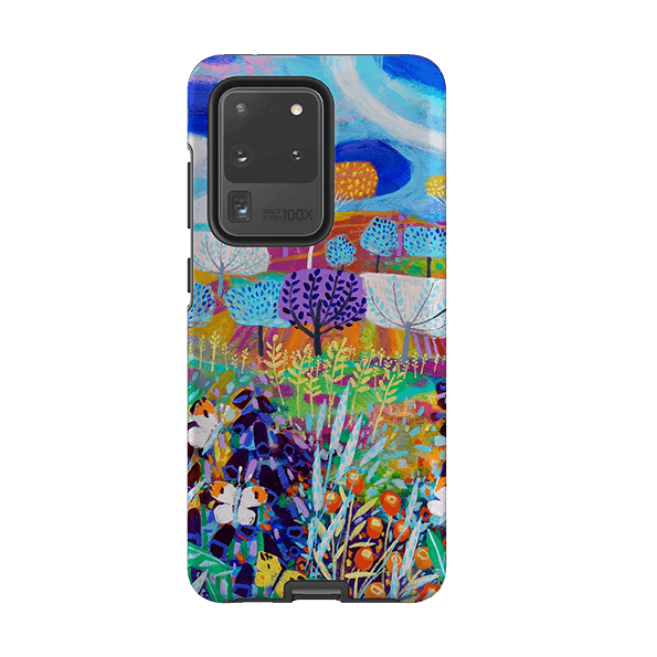 Samsung phone case-The Day By Claire West-Product Details Raised bevel to protect screen from scratches. Impact resistant polycarbonate shell and shock absorbing inner TPU liner. Secure fit with design wrapping around side of the case and full access to ports. Compatible with Qi-standard wireless charging. Thickness 1/8 inch (3mm), weight 30g. Compatibility See drop down menu for options, please select the right case as we print to order.-Stringberry