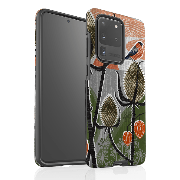 Samsung phone case-Thistle By Liane Payne-Product Details Raised bevel to protect screen from scratches. Impact resistant polycarbonate shell and shock absorbing inner TPU liner. Secure fit with design wrapping around side of the case and full access to ports. Compatible with Qi-standard wireless charging. Thickness 1/8 inch (3mm), weight 30g. Compatibility See drop down menu for options, please select the right case as we print to order.-Stringberry
