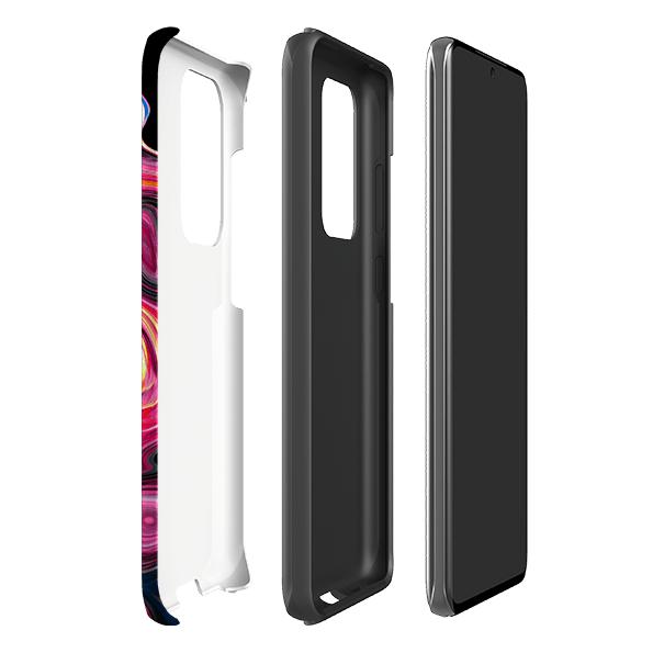 Samsung phone case-Tiger Tail-Product Details Raised bevel to protect screen from scratches. Impact resistant polycarbonate shell and shock absorbing inner TPU liner. Secure fit with design wrapping around side of the case and full access to ports. Compatible with Qi-standard wireless charging. Thickness 1/8 inch (3mm), weight 30g. Compatibility See drop down menu for options, please select the right case as we print to order.-Stringberry