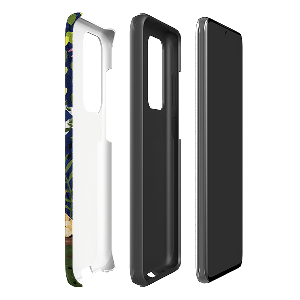Samsung phone case-Tigers By Bex Parkin-Product Details Raised bevel to protect screen from scratches. Impact resistant polycarbonate shell and shock absorbing inner TPU liner. Secure fit with design wrapping around side of the case and full access to ports. Compatible with Qi-standard wireless charging. Thickness 1/8 inch (3mm), weight 30g. Compatibility See drop down menu for options, please select the right case as we print to order.-Stringberry