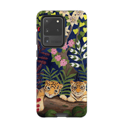 Samsung phone case-Tigers By Bex Parkin-Product Details Raised bevel to protect screen from scratches. Impact resistant polycarbonate shell and shock absorbing inner TPU liner. Secure fit with design wrapping around side of the case and full access to ports. Compatible with Qi-standard wireless charging. Thickness 1/8 inch (3mm), weight 30g. Compatibility See drop down menu for options, please select the right case as we print to order.-Stringberry