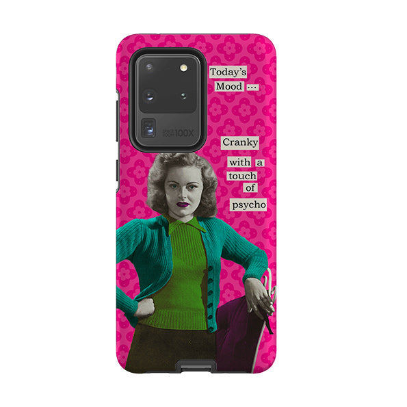 Samsung phone case-Todays Mood By Clare Jordan-Product Details Raised bevel to protect screen from scratches. Impact resistant polycarbonate shell and shock absorbing inner TPU liner. Secure fit with design wrapping around side of the case and full access to ports. Compatible with Qi-standard wireless charging. Thickness 1/8 inch (3mm), weight 30g. Compatibility See drop down menu for options, please select the right case as we print to order.-Stringberry