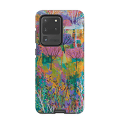 Samsung phone case-Trees By Claire West-Product Details Raised bevel to protect screen from scratches. Impact resistant polycarbonate shell and shock absorbing inner TPU liner. Secure fit with design wrapping around side of the case and full access to ports. Compatible with Qi-standard wireless charging. Thickness 1/8 inch (3mm), weight 30g. Compatibility See drop down menu for options, please select the right case as we print to order.-Stringberry