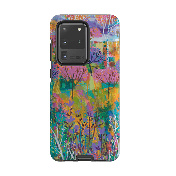 Samsung phone case-Trees By Claire West-Product Details Raised bevel to protect screen from scratches. Impact resistant polycarbonate shell and shock absorbing inner TPU liner. Secure fit with design wrapping around side of the case and full access to ports. Compatible with Qi-standard wireless charging. Thickness 1/8 inch (3mm), weight 30g. Compatibility See drop down menu for options, please select the right case as we print to order.-Stringberry