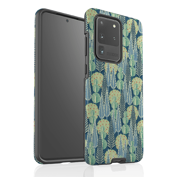 Samsung phone case-Trees By Cressida Bell-Product Details Raised bevel to protect screen from scratches. Impact resistant polycarbonate shell and shock absorbing inner TPU liner. Secure fit with design wrapping around side of the case and full access to ports. Compatible with Qi-standard wireless charging. Thickness 1/8 inch (3mm), weight 30g. Compatibility See drop down menu for options, please select the right case as we print to order.-Stringberry