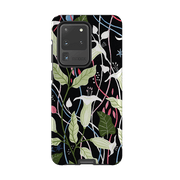 Samsung phone case-Trumpet Flowers By Bex Parkin-Product Details Raised bevel to protect screen from scratches. Impact resistant polycarbonate shell and shock absorbing inner TPU liner. Secure fit with design wrapping around side of the case and full access to ports. Compatible with Qi-standard wireless charging. Thickness 1/8 inch (3mm), weight 30g. Compatibility See drop down menu for options, please select the right case as we print to order.-Stringberry