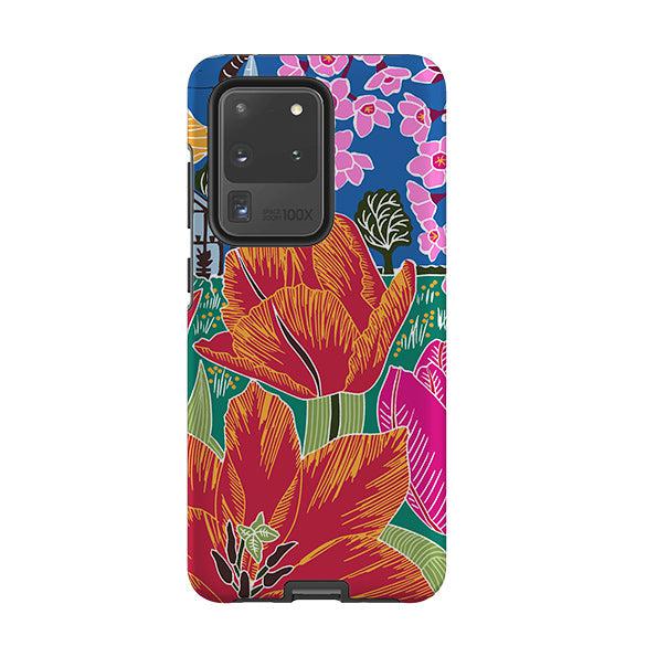 Samsung phone case-Tulip By Kate Heiss-Product Details Raised bevel to protect screen from scratches. Impact resistant polycarbonate shell and shock absorbing inner TPU liner. Secure fit with design wrapping around side of the case and full access to ports. Compatible with Qi-standard wireless charging. Thickness 1/8 inch (3mm), weight 30g. Compatibility See drop down menu for options, please select the right case as we print to order.-Stringberry
