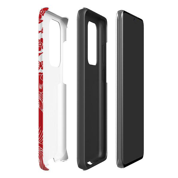 Samsung phone case-Tulip Silhouette By Kate Heiss-Product Details Raised bevel to protect screen from scratches. Impact resistant polycarbonate shell and shock absorbing inner TPU liner. Secure fit with design wrapping around side of the case and full access to ports. Compatible with Qi-standard wireless charging. Thickness 1/8 inch (3mm), weight 30g. Compatibility See drop down menu for options, please select the right case as we print to order.-Stringberry