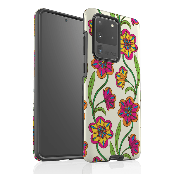 Samsung phone case-Tulips By Amelia Bowman-Product Details Raised bevel to protect screen from scratches. Impact resistant polycarbonate shell and shock absorbing inner TPU liner. Secure fit with design wrapping around side of the case and full access to ports. Compatible with Qi-standard wireless charging. Thickness 1/8 inch (3mm), weight 30g. Compatibility See drop down menu for options, please select the right case as we print to order.-Stringberry