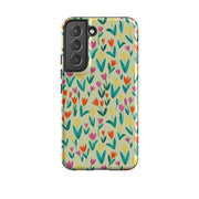 Samsung phone case-Tulips By Caroline Bonne Muller-Product Details Raised bevel to protect screen from scratches. Impact resistant polycarbonate shell and shock absorbing inner TPU liner. Secure fit with design wrapping around side of the case and full access to ports. Compatible with Qi-standard wireless charging. Thickness 1/8 inch (3mm), weight 30g. Compatibility See drop down menu for options, please select the right case as we print to order.-Stringberry