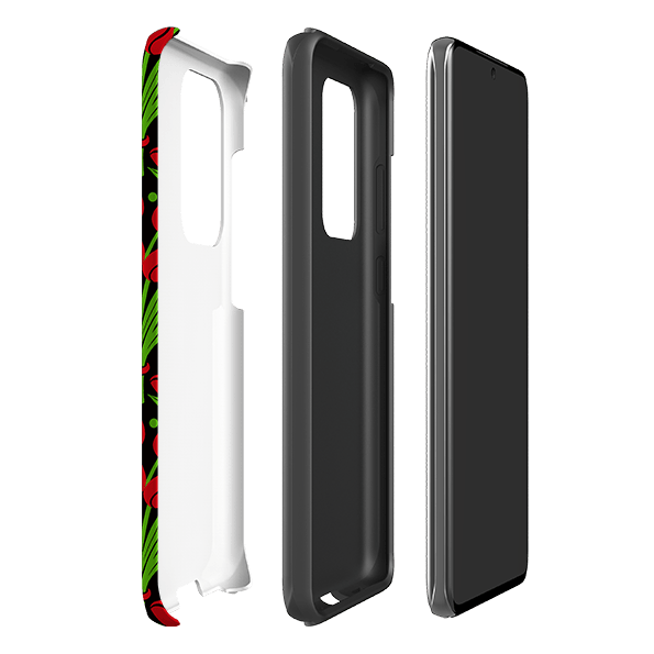 Samsung phone case-Tulips By Cressida Bell-Product Details Raised bevel to protect screen from scratches. Impact resistant polycarbonate shell and shock absorbing inner TPU liner. Secure fit with design wrapping around side of the case and full access to ports. Compatible with Qi-standard wireless charging. Thickness 1/8 inch (3mm), weight 30g. Compatibility See drop down menu for options, please select the right case as we print to order.-Stringberry