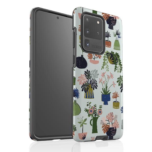 Samsung phone case-Urban Jungle By Ali Brookes-Product Details Raised bevel to protect screen from scratches. Impact resistant polycarbonate shell and shock absorbing inner TPU liner. Secure fit with design wrapping around side of the case and full access to ports. Compatible with Qi-standard wireless charging. Thickness 1/8 inch (3mm), weight 30g. Compatibility See drop down menu for options, please select the right case as we print to order.-Stringberry