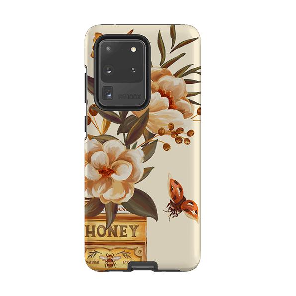 Samsung phone case-Vintage Honey-Product Details Raised bevel to protect screen from scratches. Impact resistant polycarbonate shell and shock absorbing inner TPU liner. Secure fit with design wrapping around side of the case and full access to ports. Compatible with Qi-standard wireless charging. Thickness 1/8 inch (3mm), weight 30g. Compatibility See drop down menu for options, please select the right case as we print to order.-Stringberry