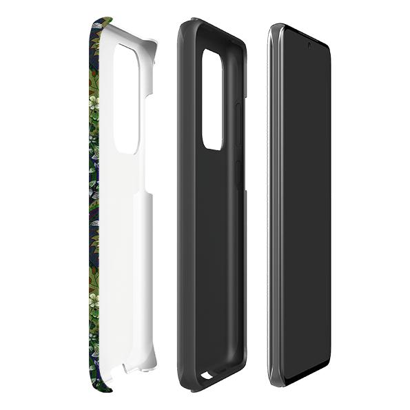 Samsung phone case-Vyne Pattern-Product Details Raised bevel to protect screen from scratches. Impact resistant polycarbonate shell and shock absorbing inner TPU liner. Secure fit with design wrapping around side of the case and full access to ports. Compatible with Qi-standard wireless charging. Thickness 1/8 inch (3mm), weight 30g. Compatibility See drop down menu for options, please select the right case as we print to order.-Stringberry