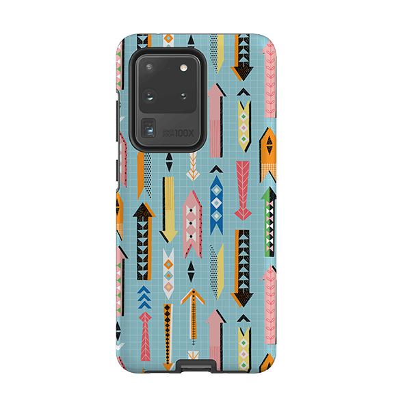 Samsung phone case-Which Way By Ali Brookes-Product Details Raised bevel to protect screen from scratches. Impact resistant polycarbonate shell and shock absorbing inner TPU liner. Secure fit with design wrapping around side of the case and full access to ports. Compatible with Qi-standard wireless charging. Thickness 1/8 inch (3mm), weight 30g. Compatibility See drop down menu for options, please select the right case as we print to order.-Stringberry