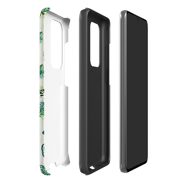 Samsung phone case-Whisper Of Moths By Katherine Quinn-Product Details Raised bevel to protect screen from scratches. Impact resistant polycarbonate shell and shock absorbing inner TPU liner. Secure fit with design wrapping around side of the case and full access to ports. Compatible with Qi-standard wireless charging. Thickness 1/8 inch (3mm), weight 30g. Compatibility See drop down menu for options, please select the right case as we print to order.-Stringberry