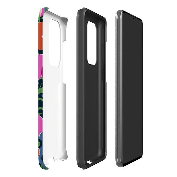Samsung phone case-Windflowers By Sarah Campbell-Product Details Raised bevel to protect screen from scratches. Impact resistant polycarbonate shell and shock absorbing inner TPU liner. Secure fit with design wrapping around side of the case and full access to ports. Compatible with Qi-standard wireless charging. Thickness 1/8 inch (3mm), weight 30g. Compatibility See drop down menu for options, please select the right case as we print to order.-Stringberry