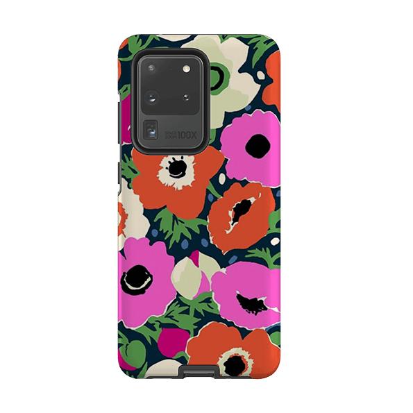 Samsung phone case-Windflowers By Sarah Campbell-Product Details Raised bevel to protect screen from scratches. Impact resistant polycarbonate shell and shock absorbing inner TPU liner. Secure fit with design wrapping around side of the case and full access to ports. Compatible with Qi-standard wireless charging. Thickness 1/8 inch (3mm), weight 30g. Compatibility See drop down menu for options, please select the right case as we print to order.-Stringberry