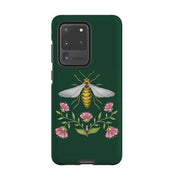Samsung phone case-Wings Of Freedom Emerald By Catherine Rowe-Product Details Raised bevel to protect screen from scratches. Impact resistant polycarbonate shell and shock absorbing inner TPU liner. Secure fit with design wrapping around side of the case and full access to ports. Compatible with Qi-standard wireless charging. Thickness 1/8 inch (3mm), weight 30g. Compatibility See drop down menu for options, please select the right case as we print to order.-Stringberry