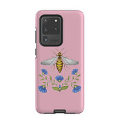 Samsung phone case-Wings Of Freedom Pink By Catherine Rowe-Product Details Raised bevel to protect screen from scratches. Impact resistant polycarbonate shell and shock absorbing inner TPU liner. Secure fit with design wrapping around side of the case and full access to ports. Compatible with Qi-standard wireless charging. Thickness 1/8 inch (3mm), weight 30g. Compatibility See drop down menu for options, please select the right case as we print to order.-Stringberry