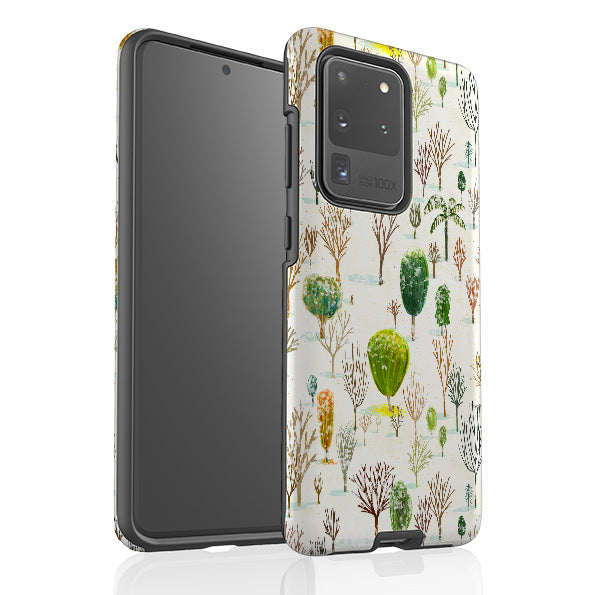 Samsung phone case-Winter In The Arboretum By Katherine Quinn-Product Details Raised bevel to protect screen from scratches. Impact resistant polycarbonate shell and shock absorbing inner TPU liner. Secure fit with design wrapping around side of the case and full access to ports. Compatible with Qi-standard wireless charging. Thickness 1/8 inch (3mm), weight 30g. Compatibility See drop down menu for options, please select the right case as we print to order.-Stringberry
