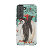Samsung phone case-Winter Together By Caroline Bonne Muller-Product Details Raised bevel to protect screen from scratches. Impact resistant polycarbonate shell and shock absorbing inner TPU liner. Secure fit with design wrapping around side of the case and full access to ports. Compatible with Qi-standard wireless charging. Thickness 1/8 inch (3mm), weight 30g. Compatibility See drop down menu for options, please select the right case as we print to order.-Stringberry